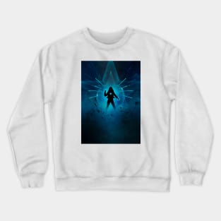 Blue Star Girl Crewneck Sweatshirt